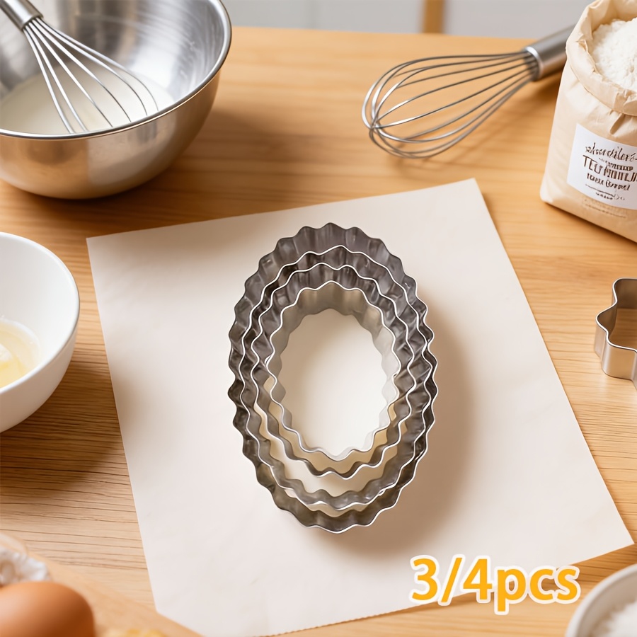 Kitchen Baking Utensils - แม่พิมพ์เค้กรูปไข่สแตนเลสแบบโค้ง วัสดุสำหรับทำขนม อุปกรณ์ครัว เหมาะสำหรับงานปาร์ตี้อีสเตอร์ งานสังสรรค์ ฯลฯ