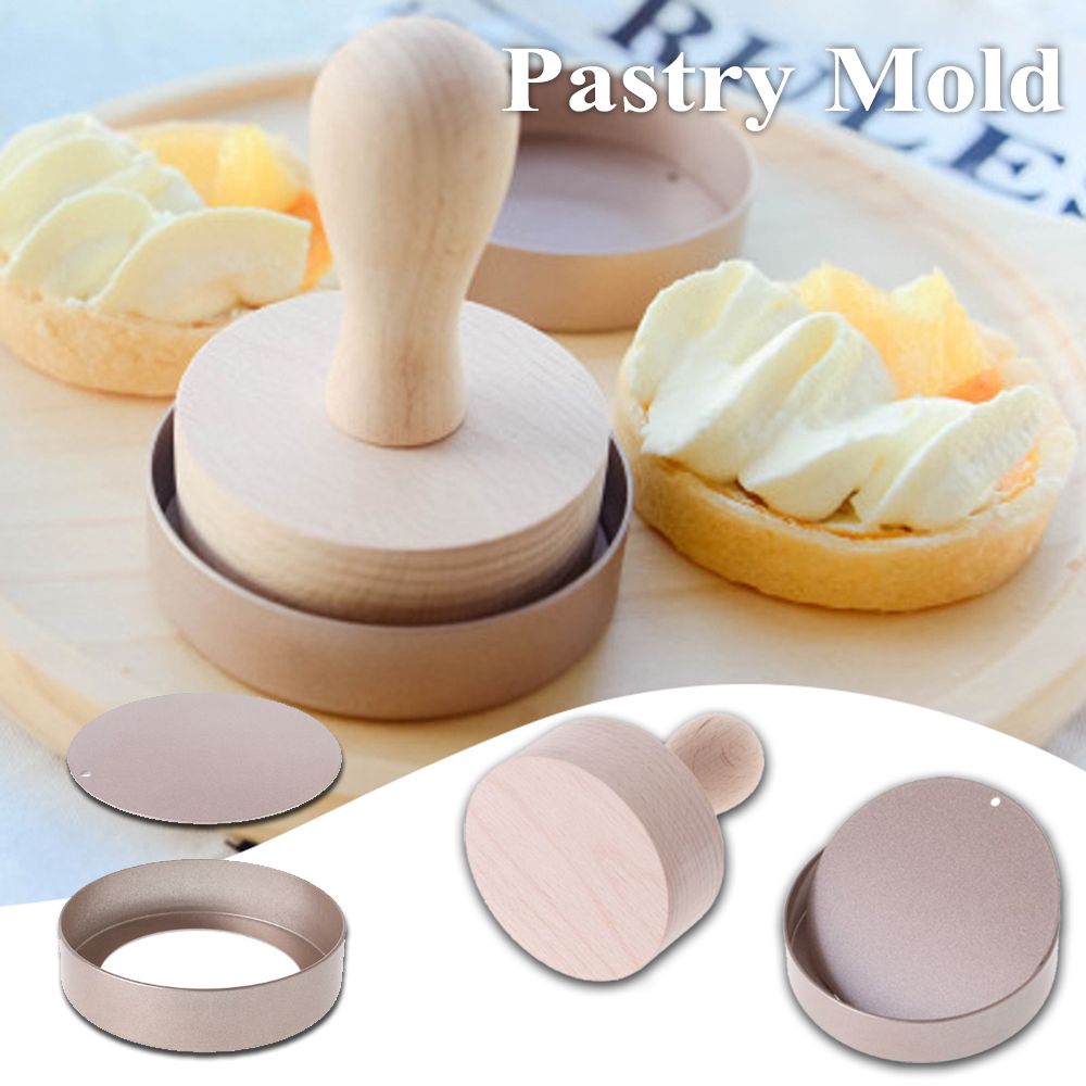 Tart Pan Loose - ห้องครัวปฏิบัติหลวมด้านล่างขนมหวานอลูมิเนียมเบเกอรี่เครื่องมือ Tart แม่พิมพ์พาย Pan Pastry Pusher
