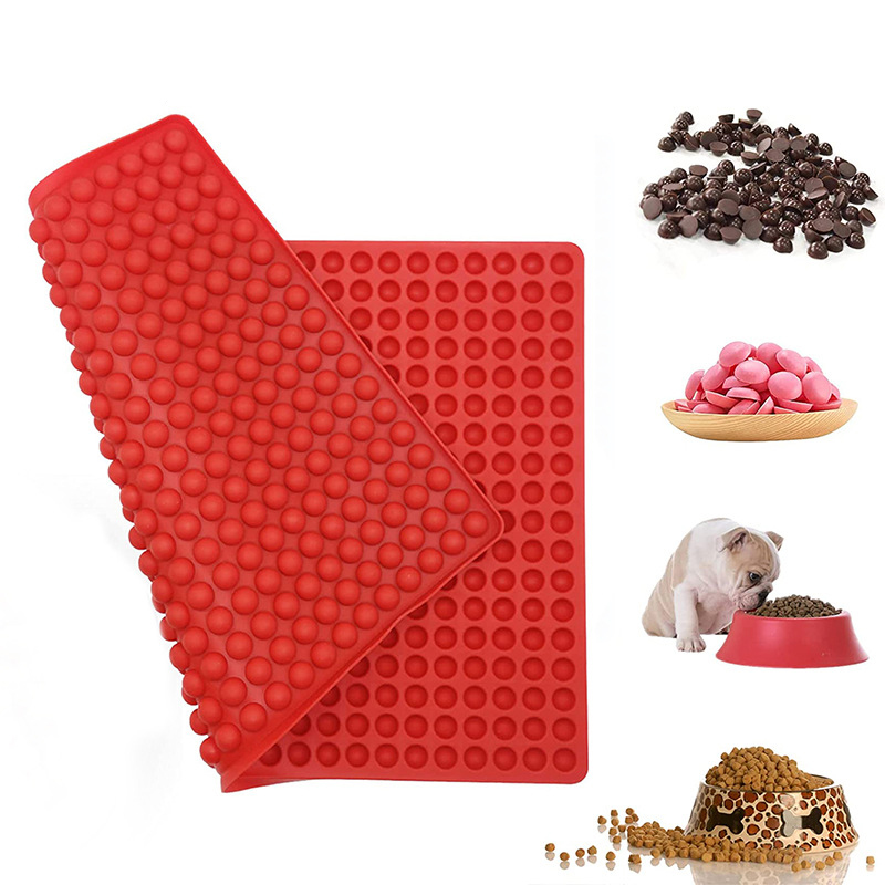 Mini Kitchen Baking - 468 MINI ครึ่งวงกลมหลุมแม่พิมพ์เตาอบไมโครเวฟ Pad ห้องครัวระบายน้ําซิลิโคนแม่พิมพ์ทําอาหารสุนัขช็อกโกแลตลูกอมแม่พิมพ์