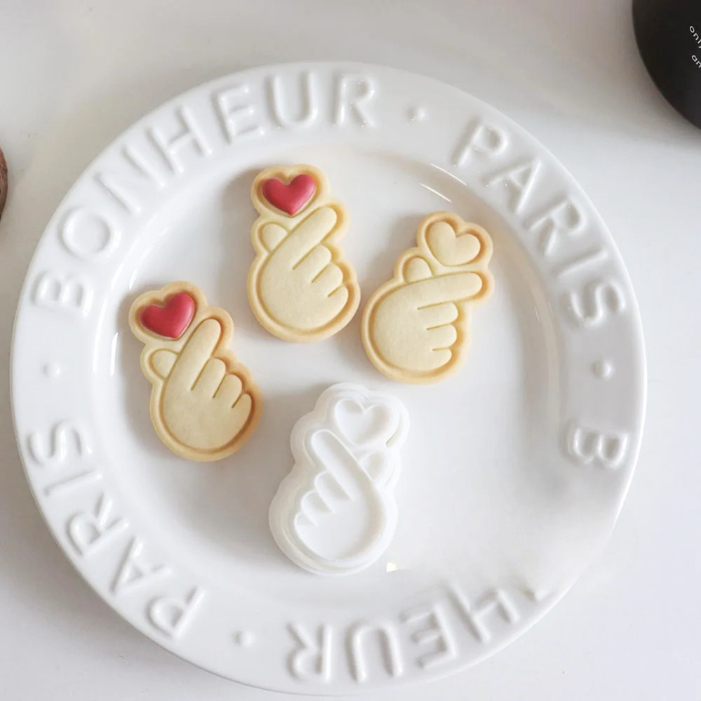 Mini Kitchen Baking - แม่พิมพ์คุกกี้รูปท่าทางแสดงความรัก แม่พิมพ์คุกกี้ขนาดเล็ก แม่พิมพ์ตัดเค้กฟองดอง 3 มิติ อุปกรณ์ทำขนม