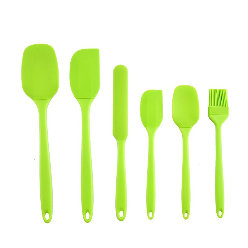 Pastry Brush Silicone - ชุดอุปกรณ์ครัวซิลิโคน 6 ชิ้น, ที่ขูดครีม, ตะหลิว, แปรงทาน้ำมัน,