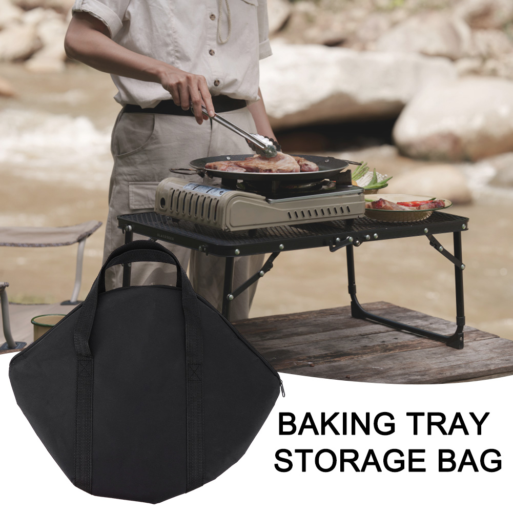 Kitchen Baking Pan Storage - ถุงเก็บกระทะพร้อมที่จับกันน้ํากระทะย่างกระเป๋า 47x38 ซม.Camping เครื่องครัว Organizer เครื่องมือบาร์บีคิวกลางแจ้งสําหรับห้องครัว
