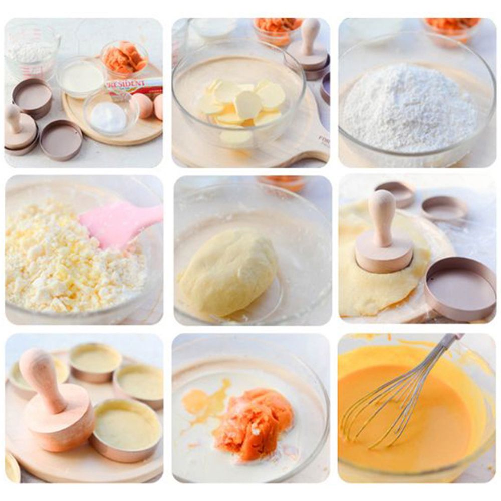 Tart Pan Loose - แม่พิมพ์ทาร์ต/เค้ก/พาย แบบถอดก้นได้ ทำจากอลูมิเนียมอัลลอยด์ พร้อมด้ามจับไม้ขนาดเล็ก ใช้งานสะดวก
