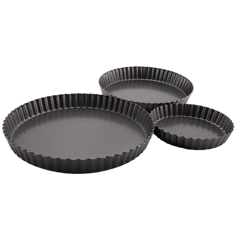 Tart Pan Loose - Y50A-Pie Tin,จานพายเคลือบกันติด,กระทะทาร์ตคิชทรงกลม,จานพิซซ่าพร้อมฐานถอดออกได้,อุปกรณ์ทำขนม(14/20/24 ซม.)