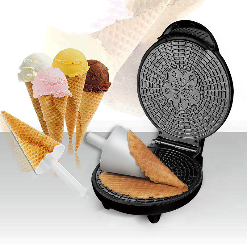 Kitchen Baking Equipment - ไฟฟ้ากรอบเครื่องทําไข่ในครัวเรือนอาหารเช้าเครื่องม้วนไข่วาฟเฟิล Baking PAN ไอศกรีมกรวยเหล็กเบเกอรี่เหล็ก 220V
