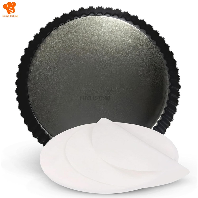 Tart Pan Loose - 9 นิ้ว Non-Stick Tart Quiche Flan