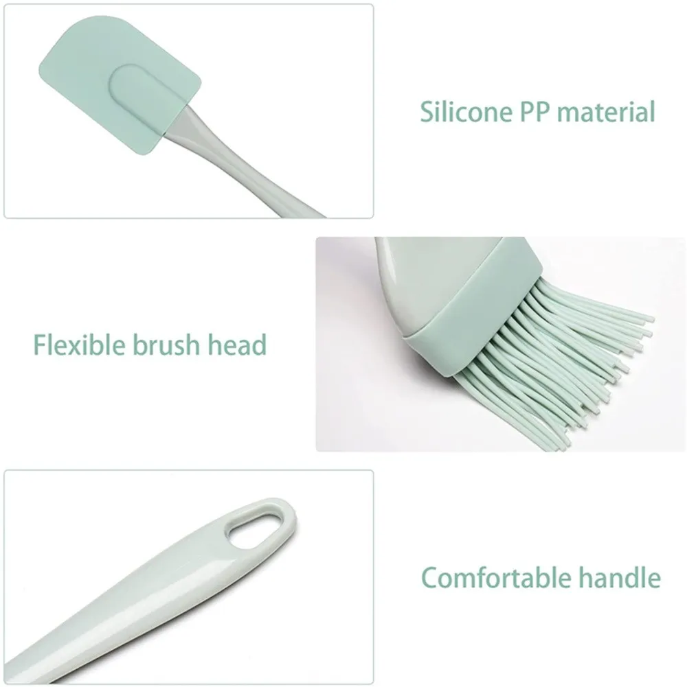Pastry Brush Silicone - ชุดอุปกรณ์ทำขนม 3 ชิ้น ประกอบด้วย ที่ขูดครีม ตะหลิวปาดเนย/เค้ก/ขนมปัง