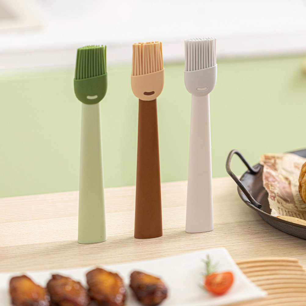 Pastry Brush Silicone - แปรงซิลิโคนทนทานสูง 3 ชิ้น สำหรับทาซอส น้ำมัน หรือใช้ในการอบขนม