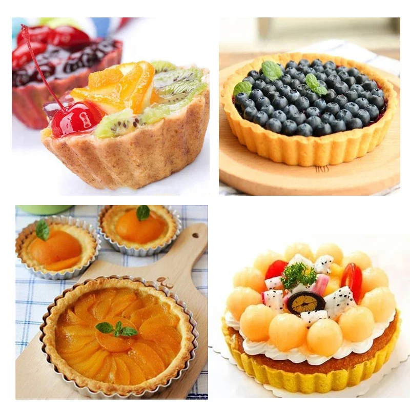 พิมพ์อบขนมแบบถอดได้ 6 ชิ้น ขนา - Tart Pan Loose บทวิจารณ์และราคา