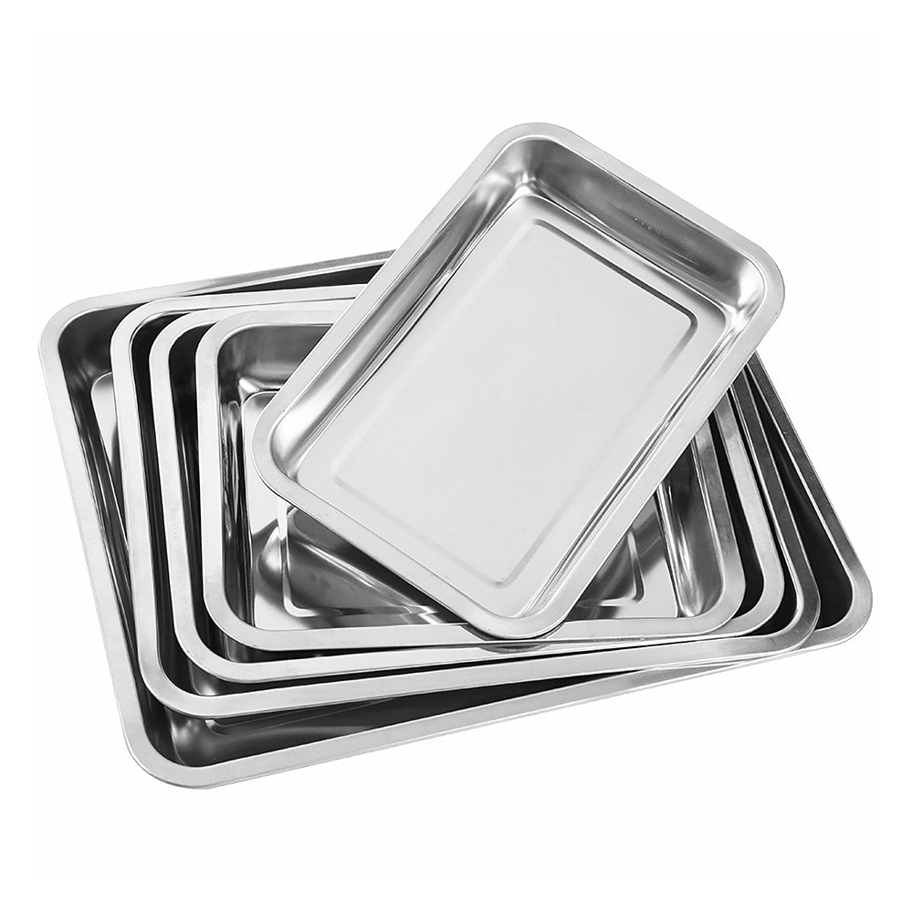 ถาดสแตนเลสทรงสี่เหลี่ยมผืนผ้าส - Kitchen Baking Pan Storage บทวิจารณ์และราคา