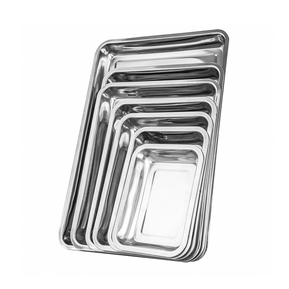 ถาดสแตนเลสทรงสี่เหลี่ยมผืนผ้าส - Kitchen Baking Pan Storage บทวิจารณ์และราคา