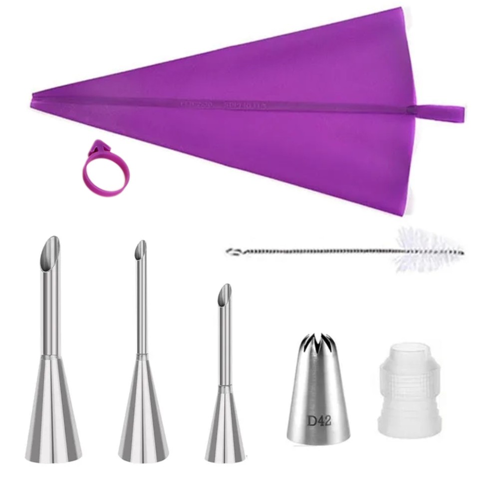 ชุดหัวบีบเค้กสแตนเลสพร้อมถุงบี - Kitchen Baking Equipment บทวิจารณ์และราคา