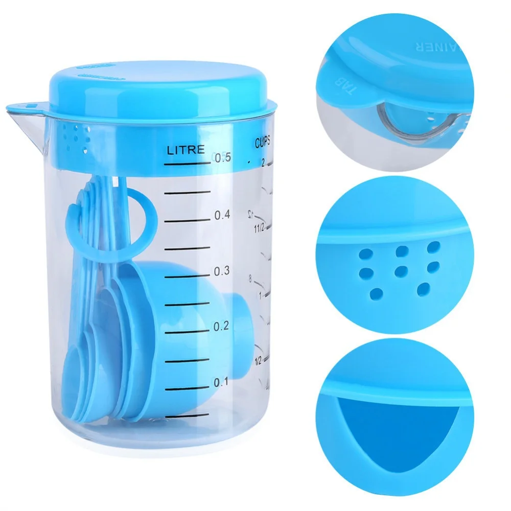 7 ชิ้น/เซ็ตถ้วยตวงพลาสติกและช้ - Kitchen Baking Tray Set บทวิจารณ์และราคา
