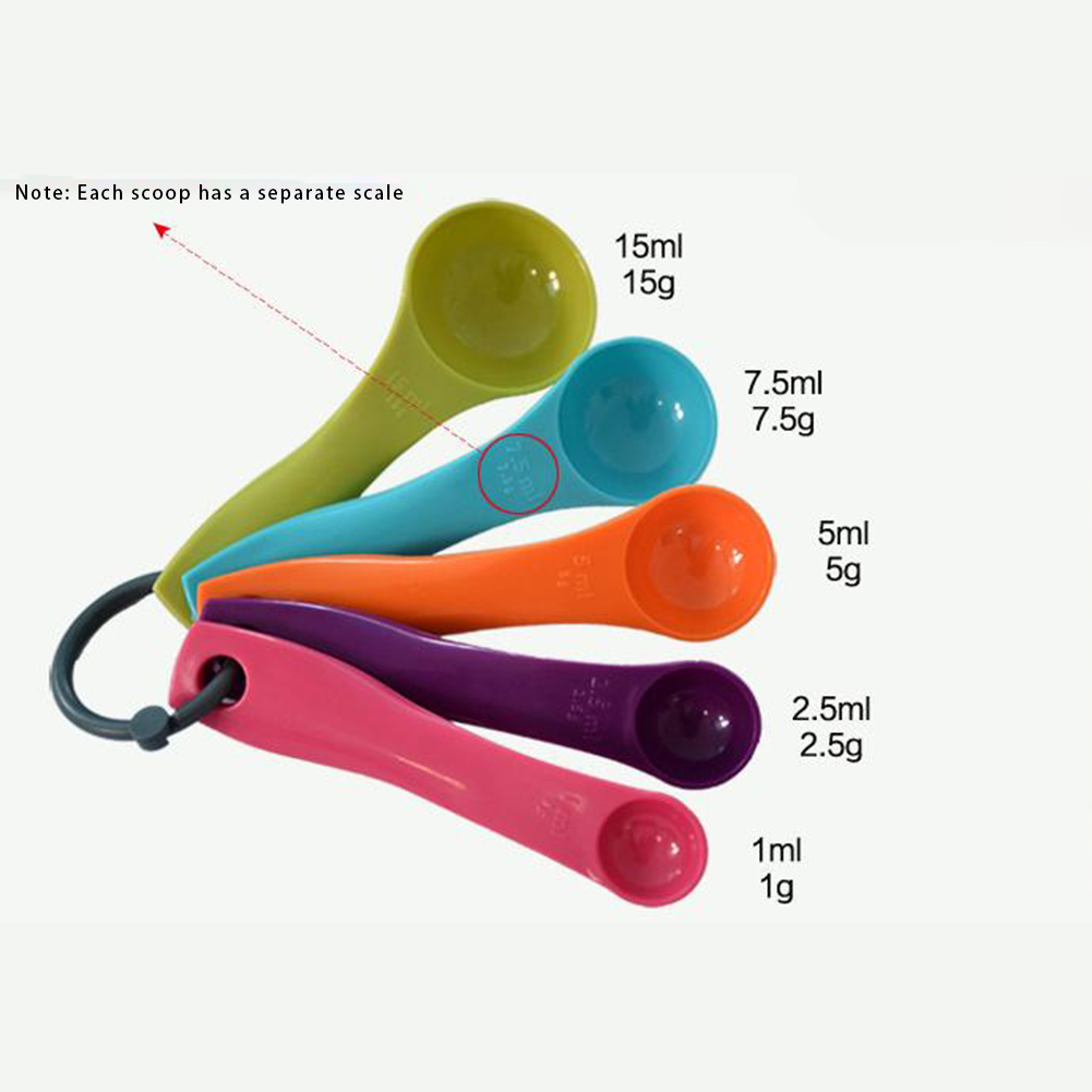 5 ชิ้นที่มีสีสันเกลือน้ํามันช้ - Kitchen Baking Utensils บทวิจารณ์และราคา