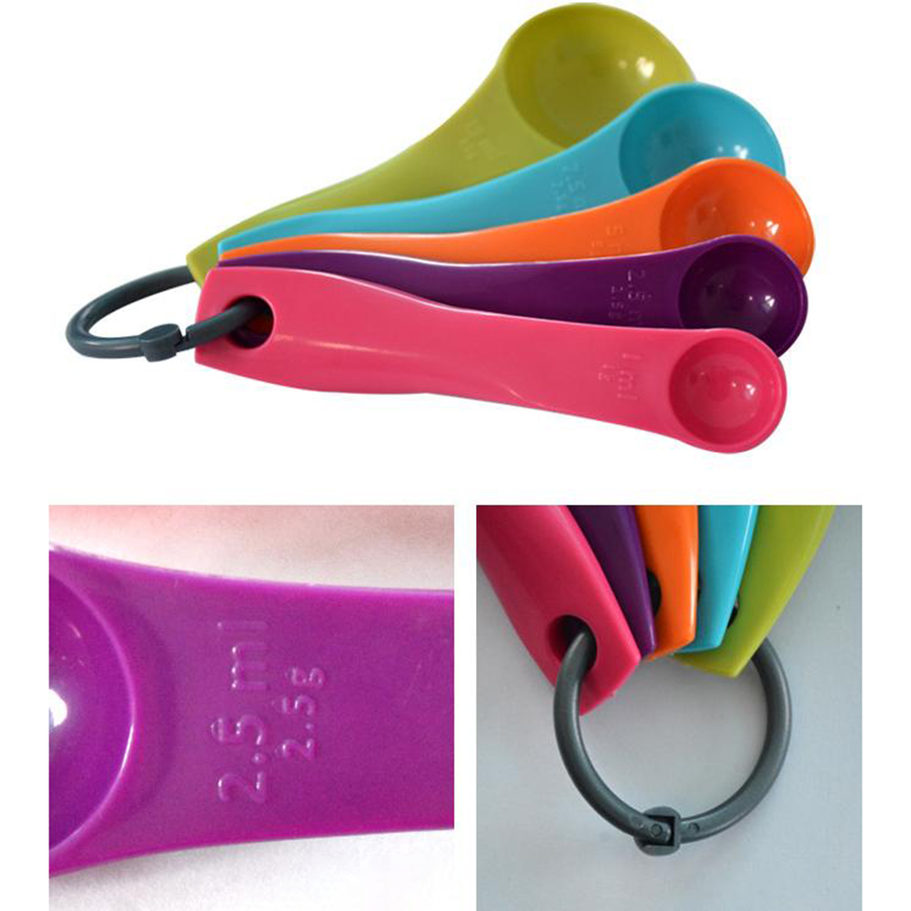 5 ชิ้นที่มีสีสันเกลือน้ํามันช้ - Kitchen Baking Utensils บทวิจารณ์และราคา