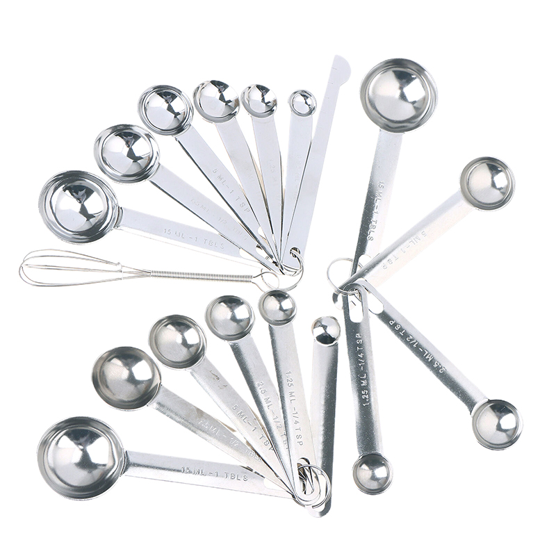 ช้อนตวงสแตนเลสพร้อมสเกลวัดขนาด - Kitchen Baking Utensils บทวิจารณ์และราคา