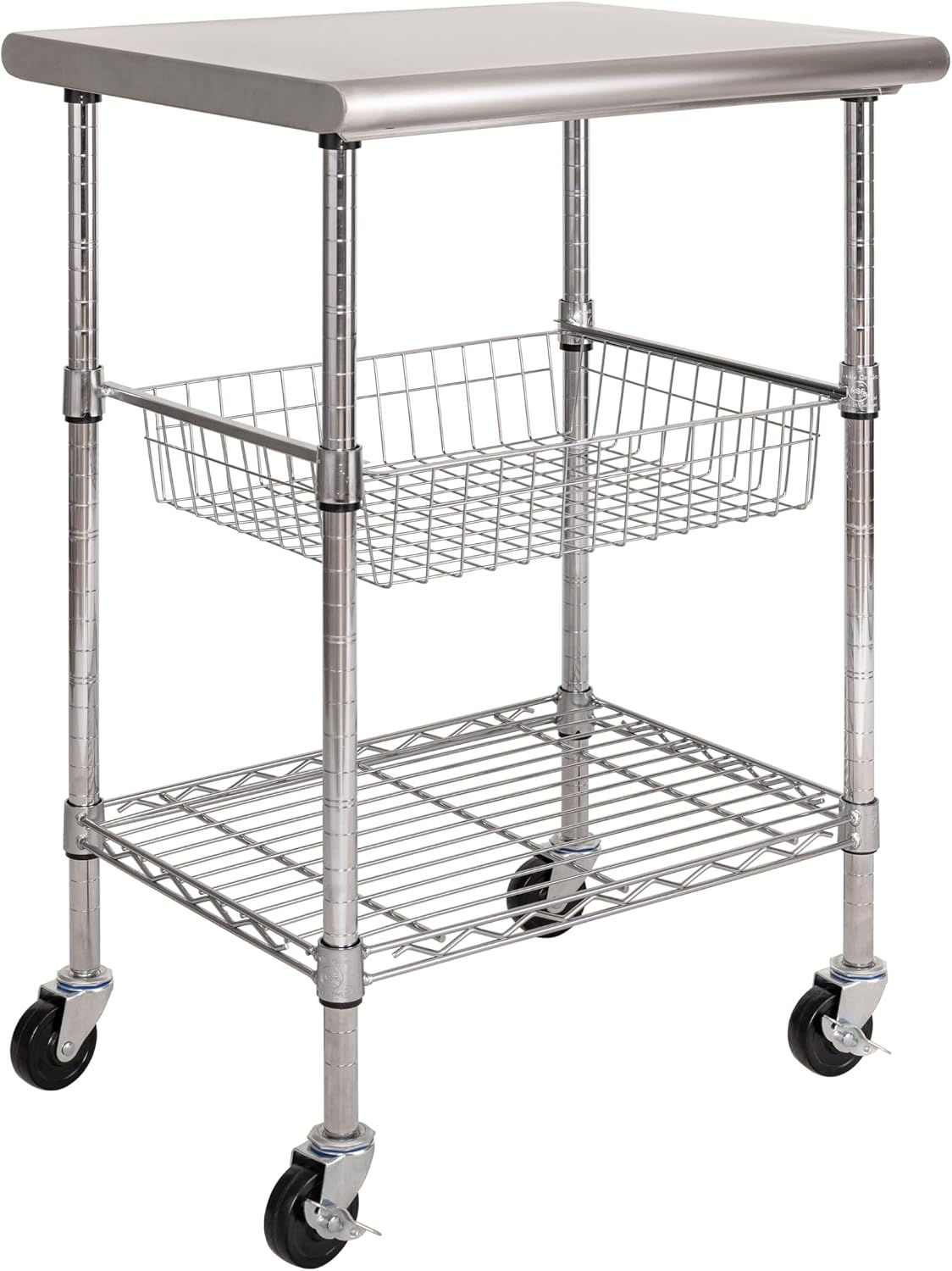 โต๊ะเตรียมอาหารสแตนเลสสำหรับใช - Kitchen Baking Cart บทวิจารณ์และราคา