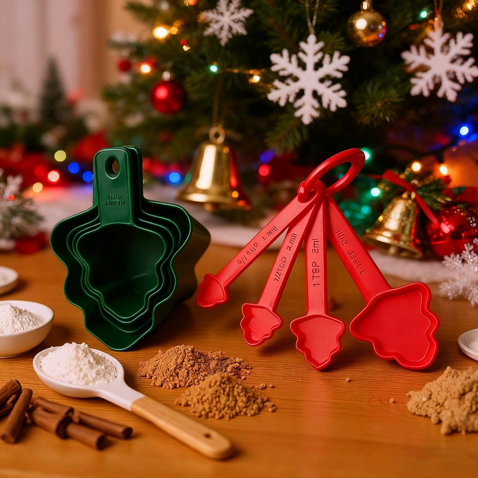ชุดตวงคริสต์มาส ถ้วยตวงและช้อน - Kitchen Baking Utensils บทวิจารณ์และราคา