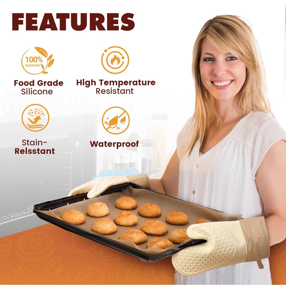 ชุดถุงมือซิลิโคนกันความร้อนสำห - Kitchen Baking Tray Set บทวิจารณ์และราคา