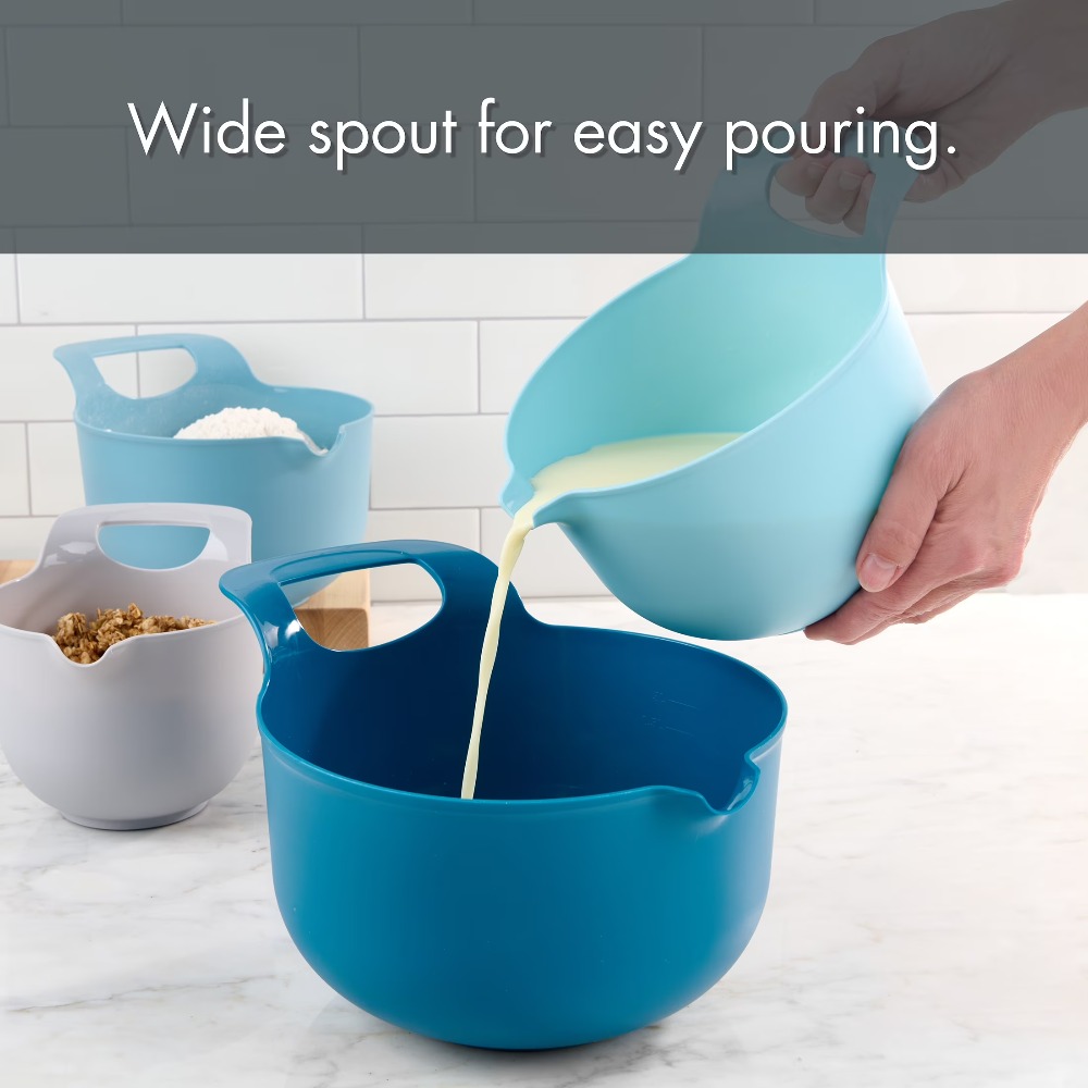 ชุดชามผสมพลาสติกแบบซ้อนได้ 4 ใ - Kitchen Baking Utensils บทวิจารณ์และราคา