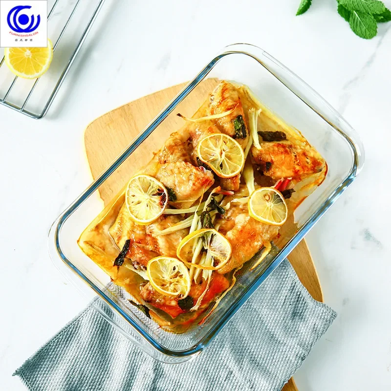 จานอบแก้วแบบแข็งสำหรับอบขนมพื้ - Kitchen Baking Pan Storage บทวิจารณ์และราคา