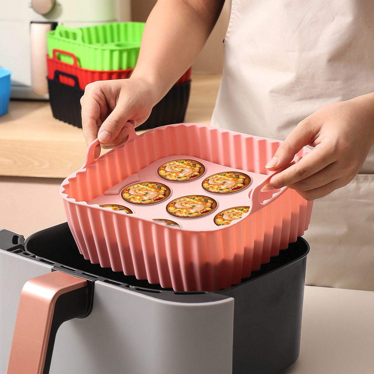 แผ่นรองอบซิลิโคนสำหรับหม้อทอดไ - Kitchen Baking Tray Set บทวิจารณ์และราคา
