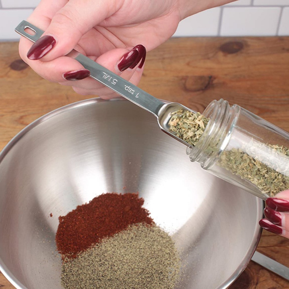 ช้อนตวงสแตนเลสสตีล6ชิ้นพร้อมสเ - Kitchen Baking Utensils บทวิจารณ์และราคา