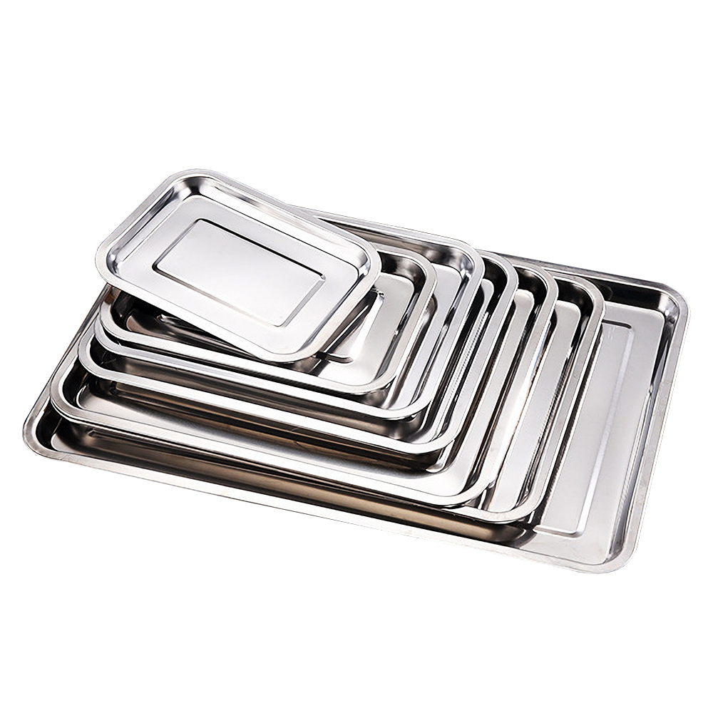 ถาดอาหารสแตนเลส 1 ชิ้น รูปทรงส - Kitchen Baking Pan Storage บทวิจารณ์และราคา
