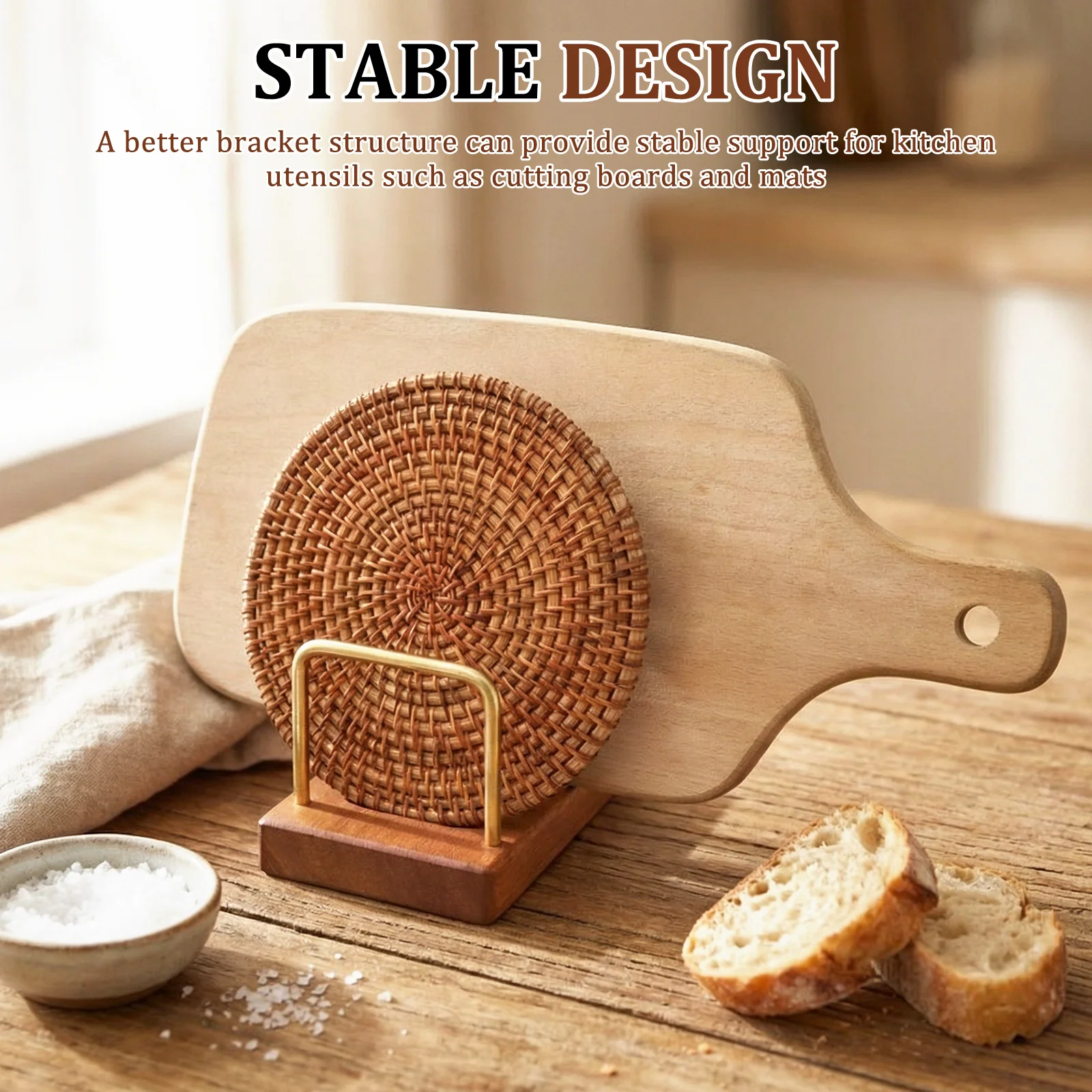 ที่วางฝาหม้อ ที่วางเขียง ฐานไม - Kitchen Baking Pan Storage บทวิจารณ์และราคา