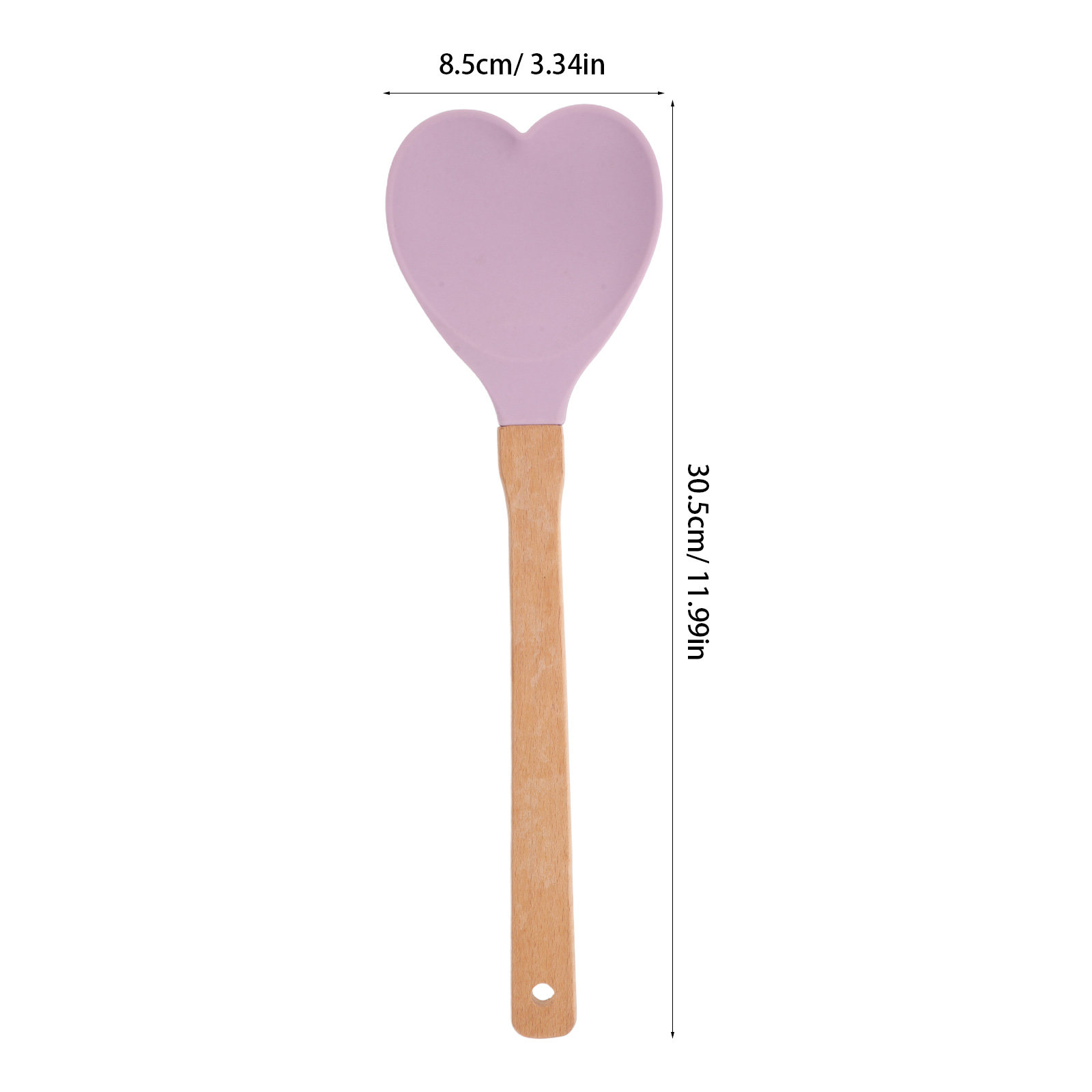 ไม้พายซิลิโคนรูปหัวใจ ด้ามไม้  - Kitchen Baking Utensils บทวิจารณ์และราคา