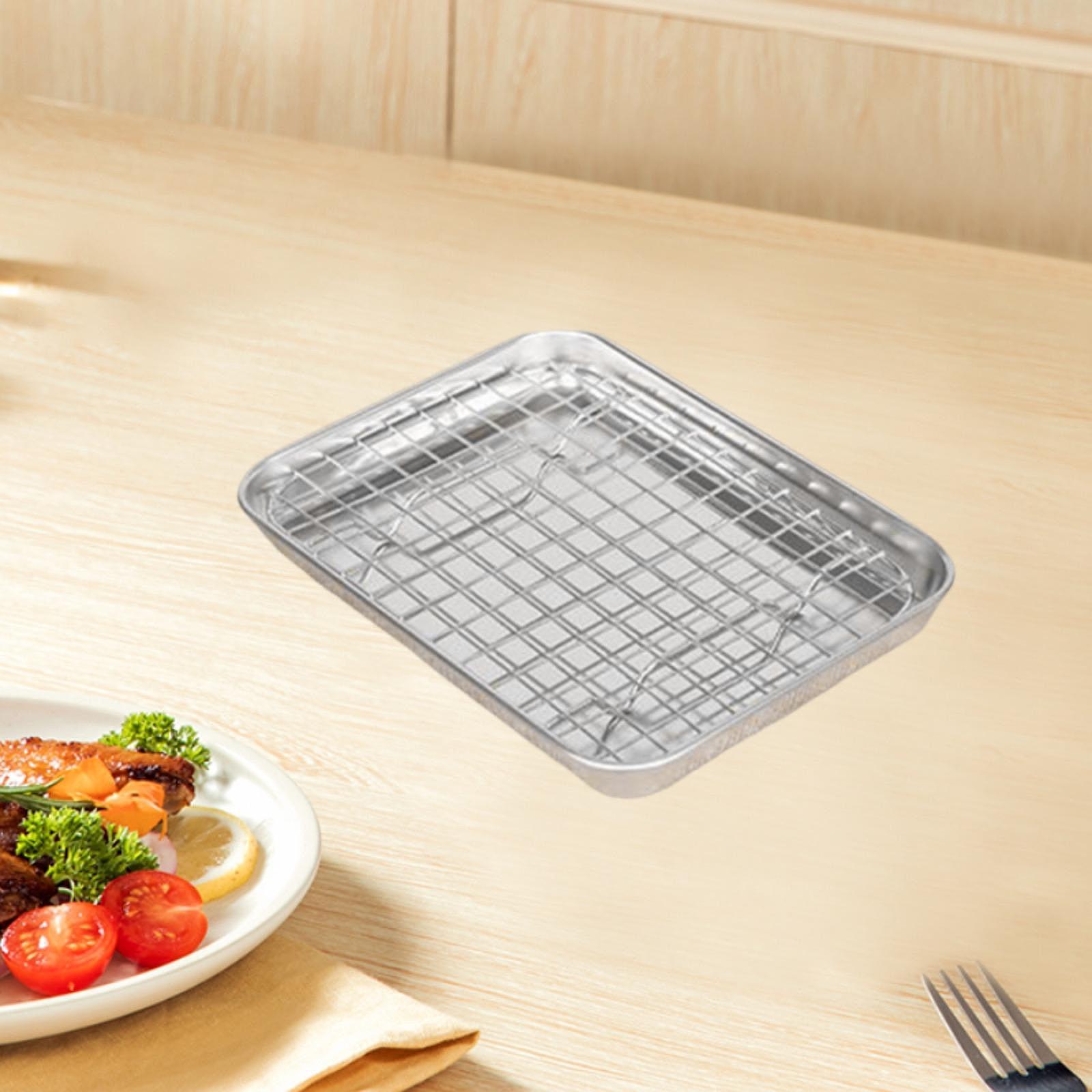 ถาดอบคุกกี้พร้อมตะแกรงระบายควา - Kitchen Baking Pan Storage บทวิจารณ์และราคา
