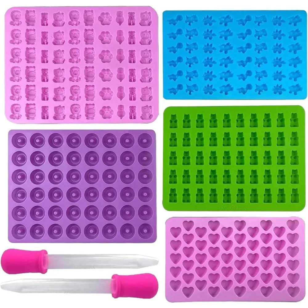 5Pcs Candyแม่พิมพ์ซิลิโคน 2 Dr - Kitchen Baking Tray Set บทวิจารณ์และราคา