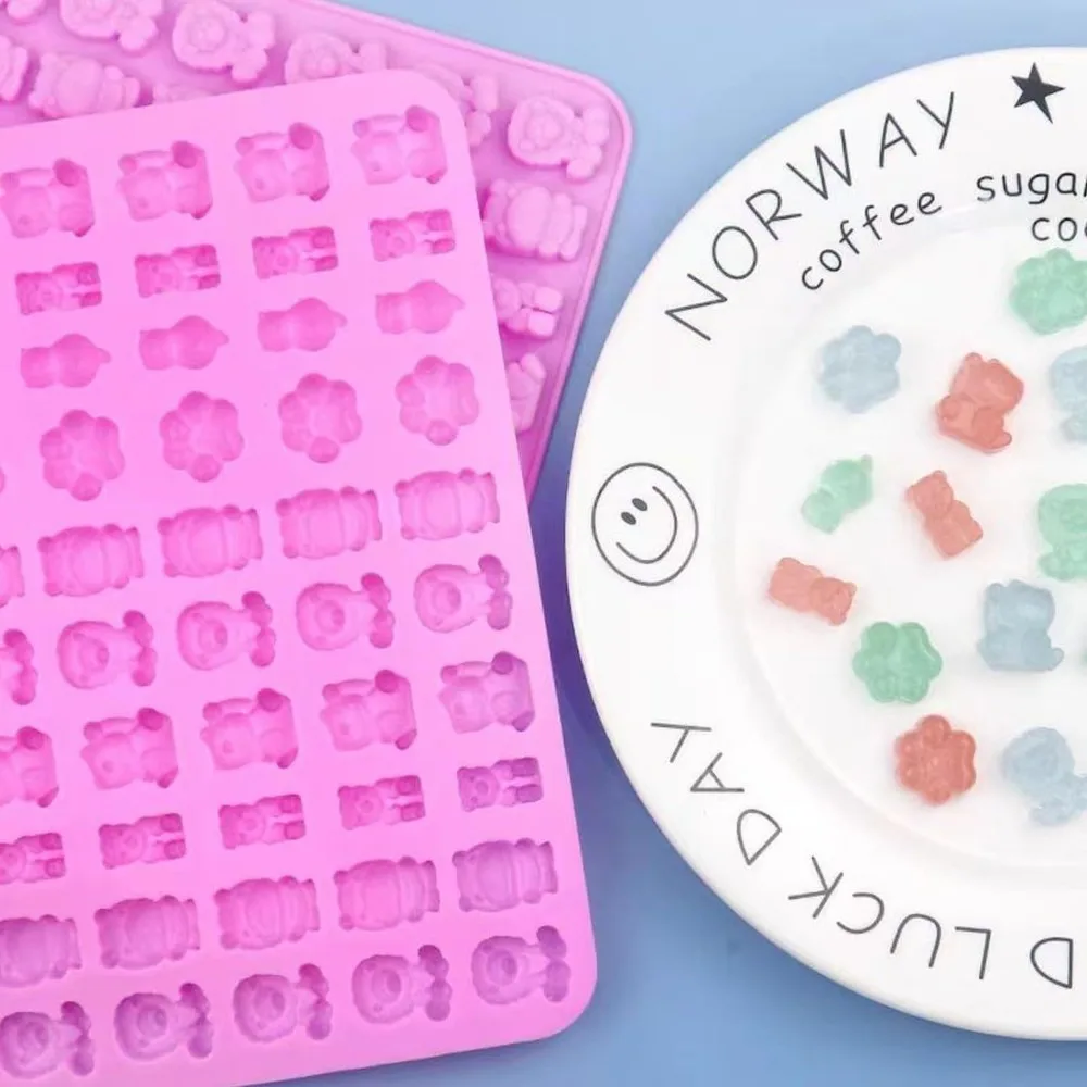 5Pcs Candyแม่พิมพ์ซิลิโคน 2 Dr - Kitchen Baking Tray Set บทวิจารณ์และราคา