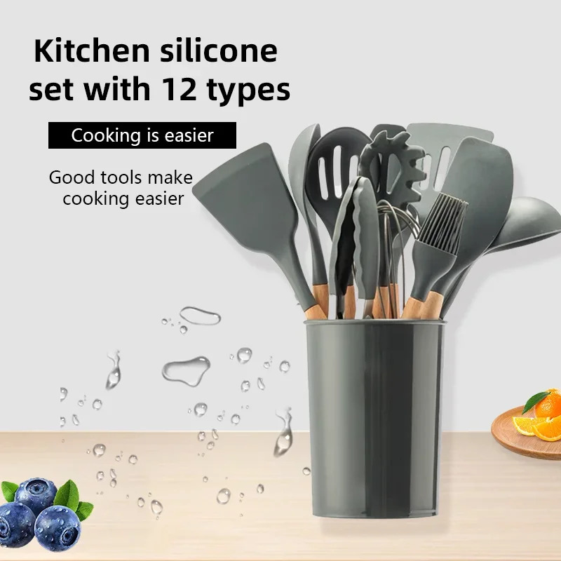 ชุดอุปกรณ์ครัวซิลิโคน 12 ชิ้น  - Kitchen Baking Pan Storage บทวิจารณ์และราคา